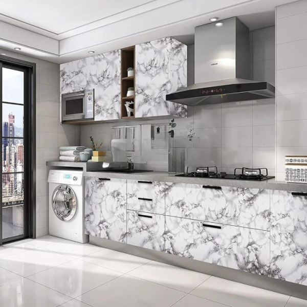 Self Adhesive Marble Sheet Sticker For Kitchen,(60×200) Cupboard, Wall – Anti Oil And Heat Resistant Wallpaper